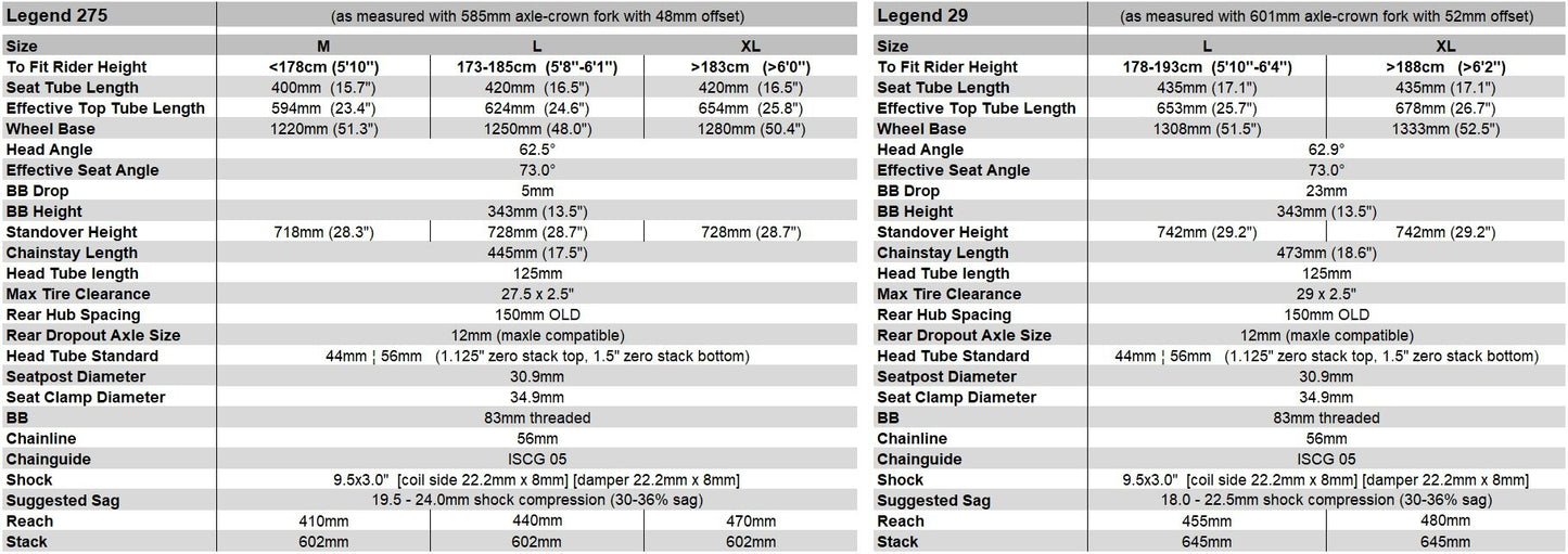 Banshee Legend 27.5 Downhill frame