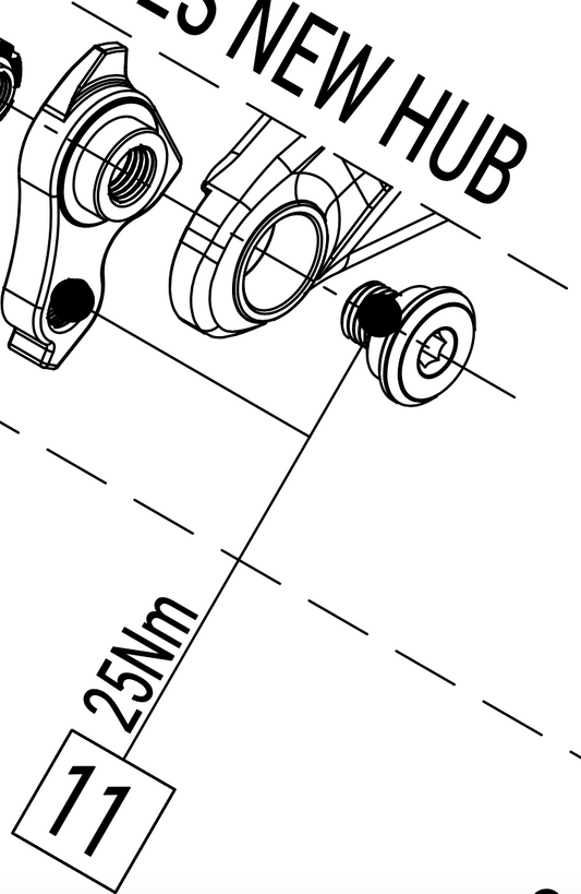 Marin rift zone 1 and 2 XR hanger with bolt