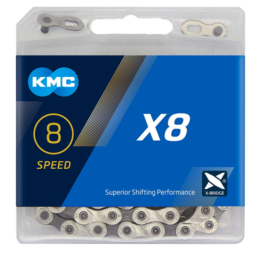 KMX X8 Silver/Grey  114L Bike Chain
