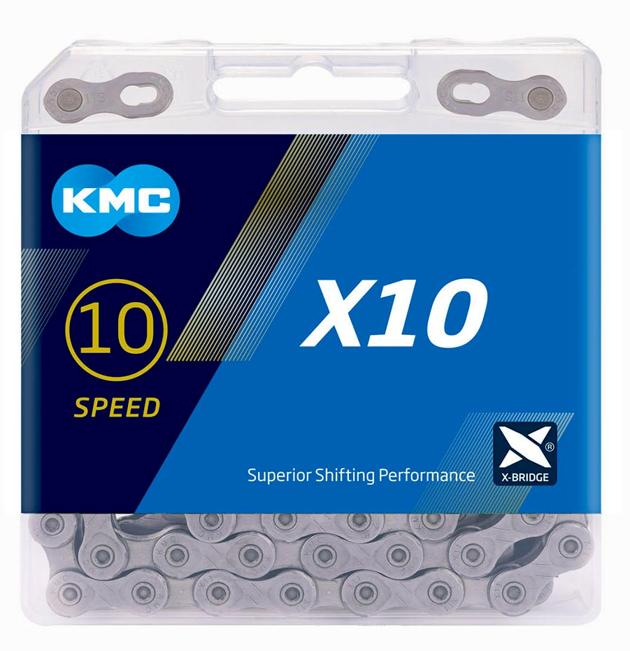 KMC X10 1/2" X 11/128" - 122 Links Mountain bike Chain