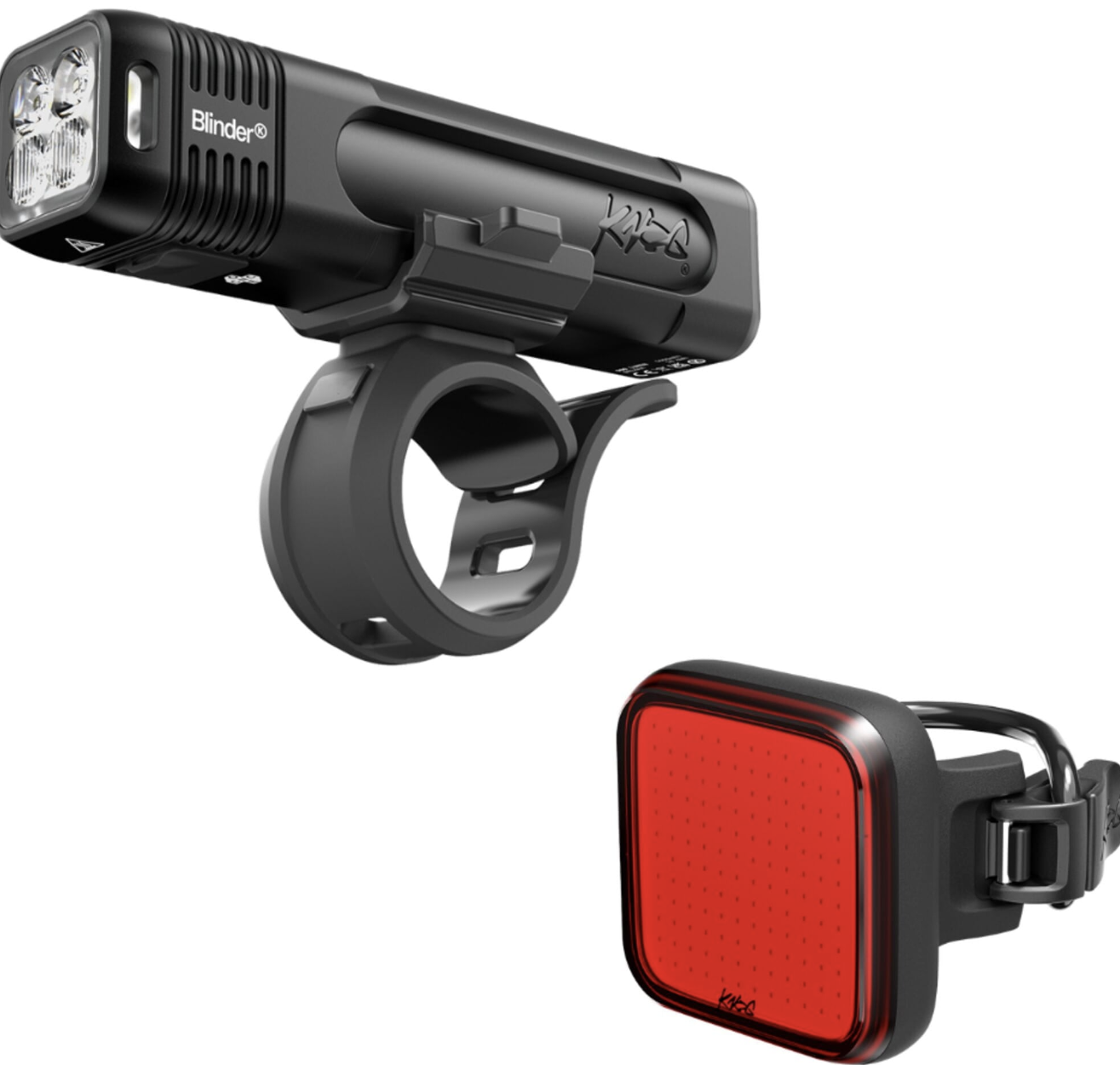 Knog Blinder Pro 1000 Front Light + Blinder Square Rear Bike Light