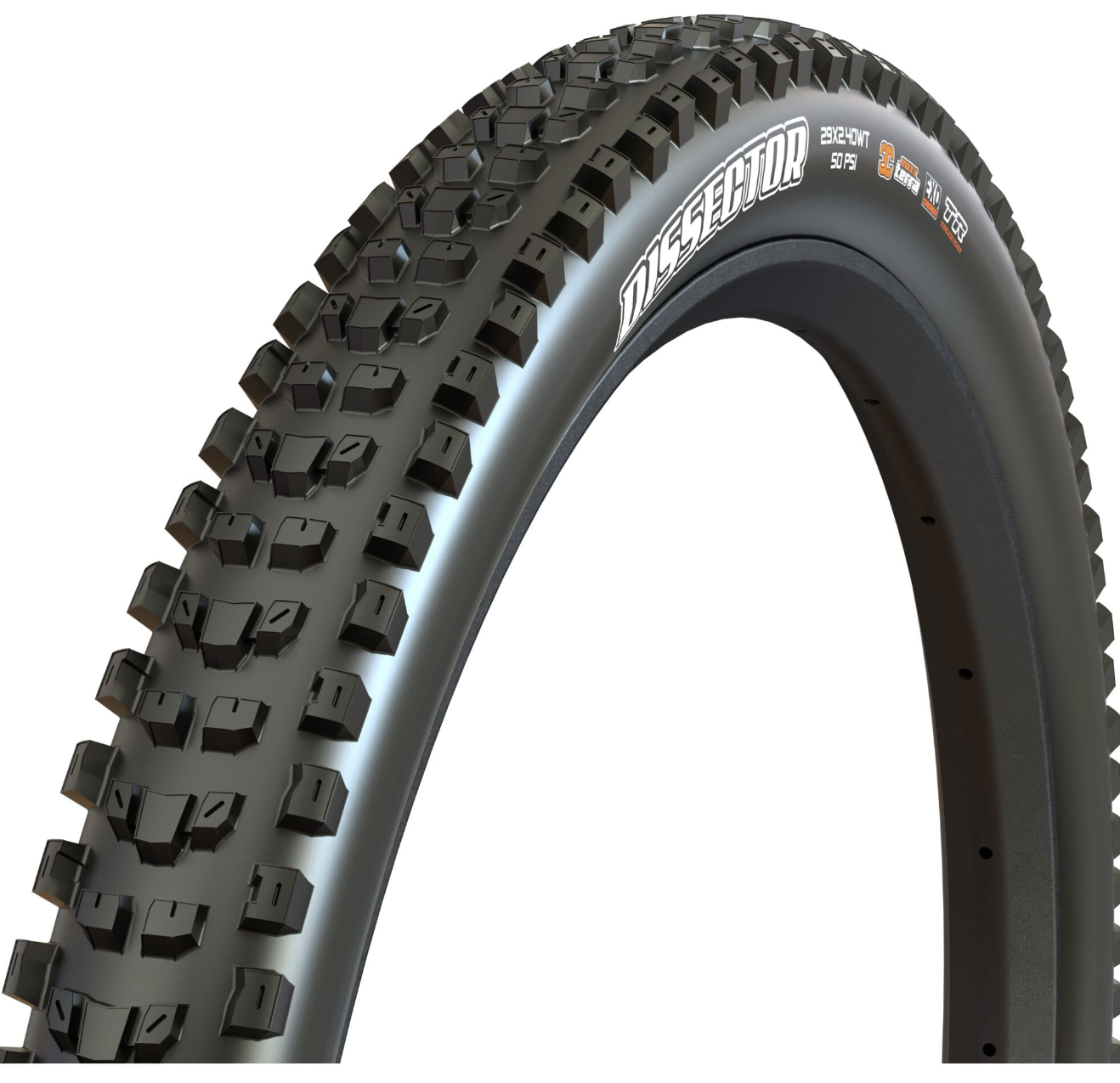 Maxxis Dissector Downhill 29 x 2.4 WT 60x2 TPI Folding 3C MaxxGrip Tubeless Tyre