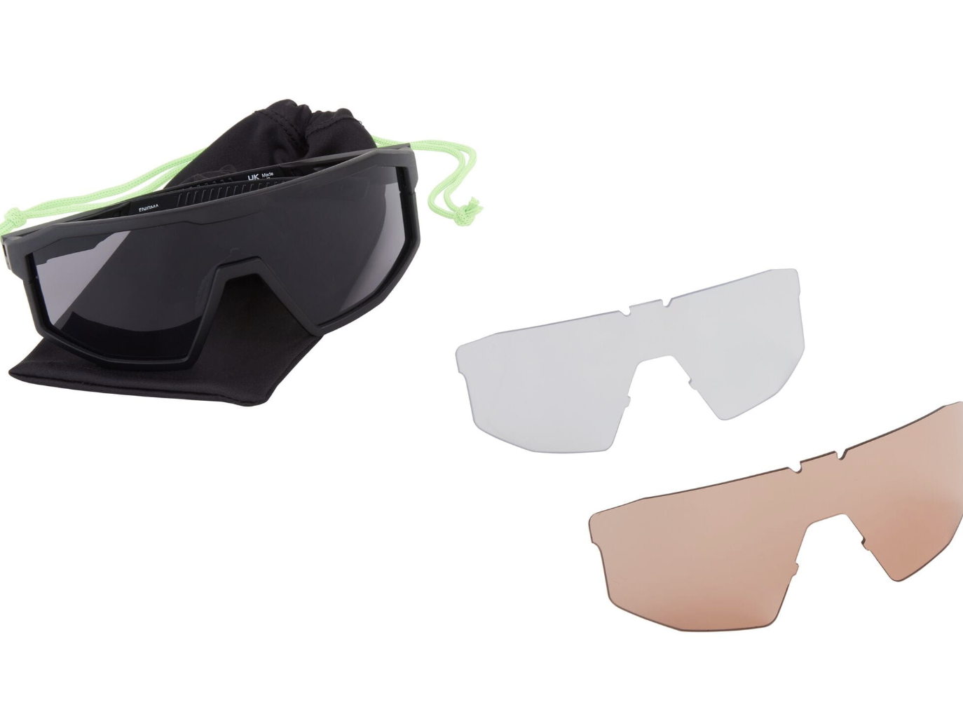 Madison Enigma Matt Black Sunglasses - 3 Lens Pack