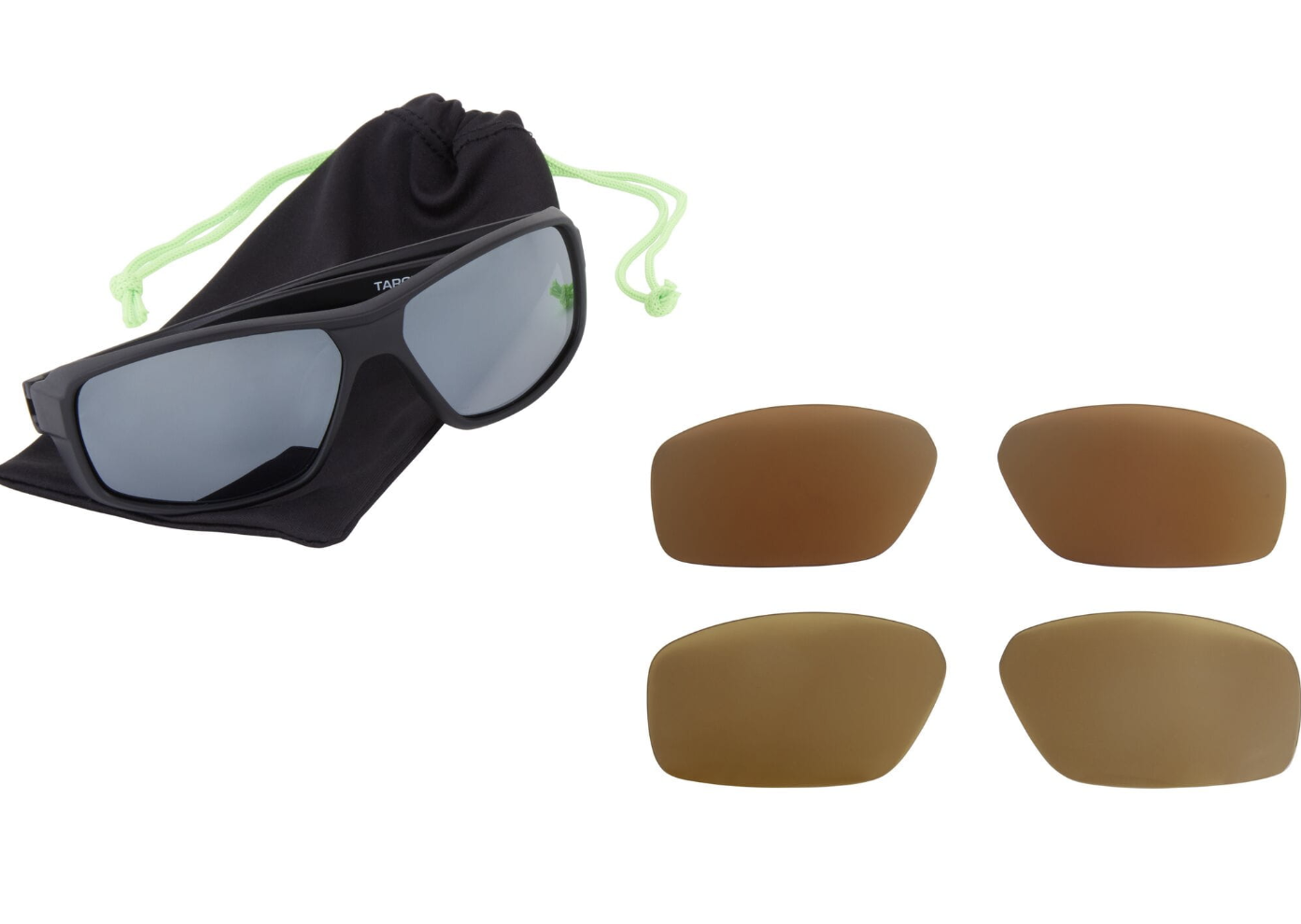 Madison Target Matt Black Sunglasses - 3 Polarised Lens Pack