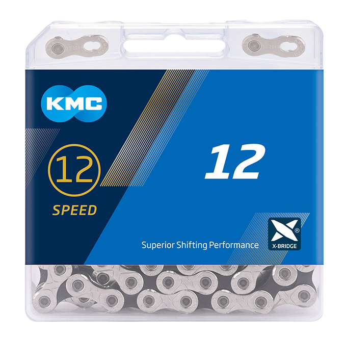 KMC Silver/Black X12 Chain 128L