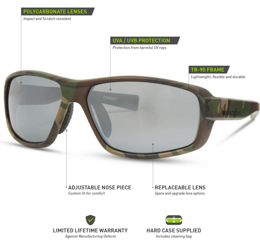 Madison Target Camo Mountain Bike Sunglasses